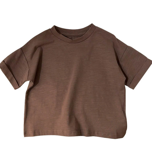 Ian Comfortable Korean Style Pure Color Tees