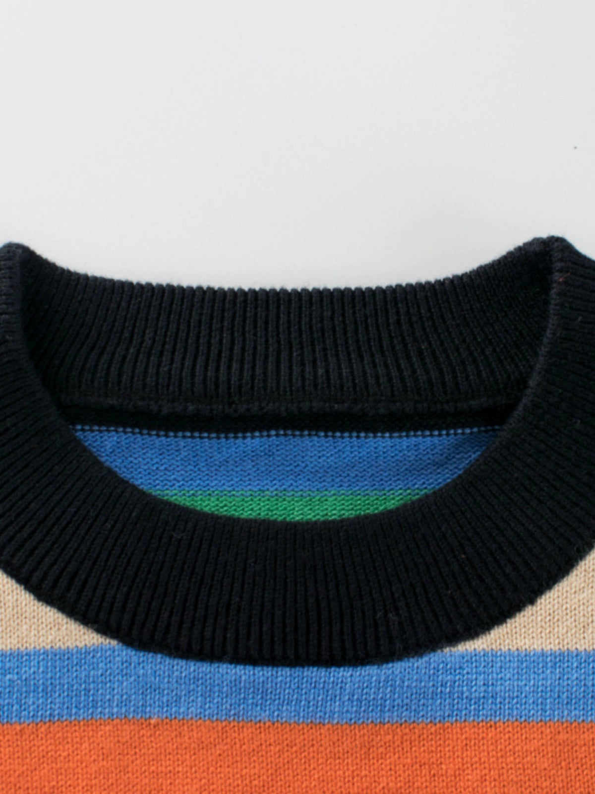 Oscar Striped round Neck Cotton Sweater