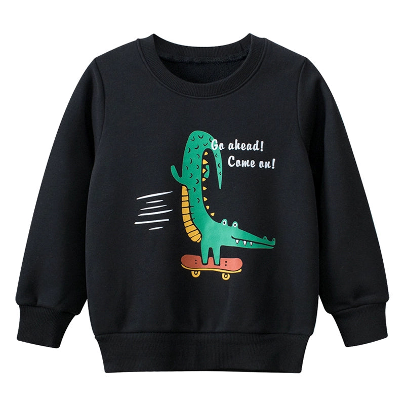 Ernesto Cartoon Velvet Kids Sweater