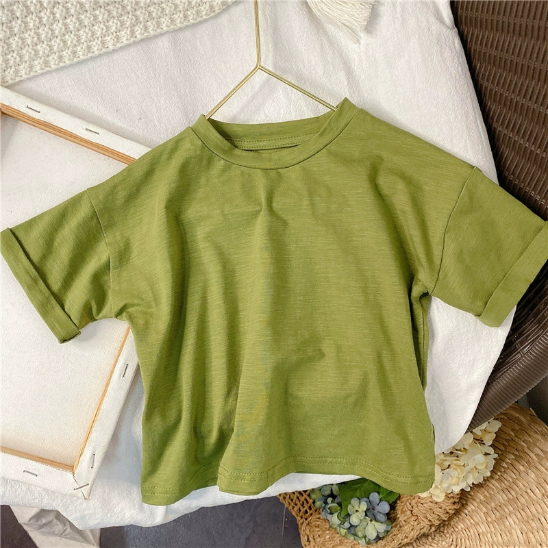 Nico Children's Fashionable Solid Color Tees