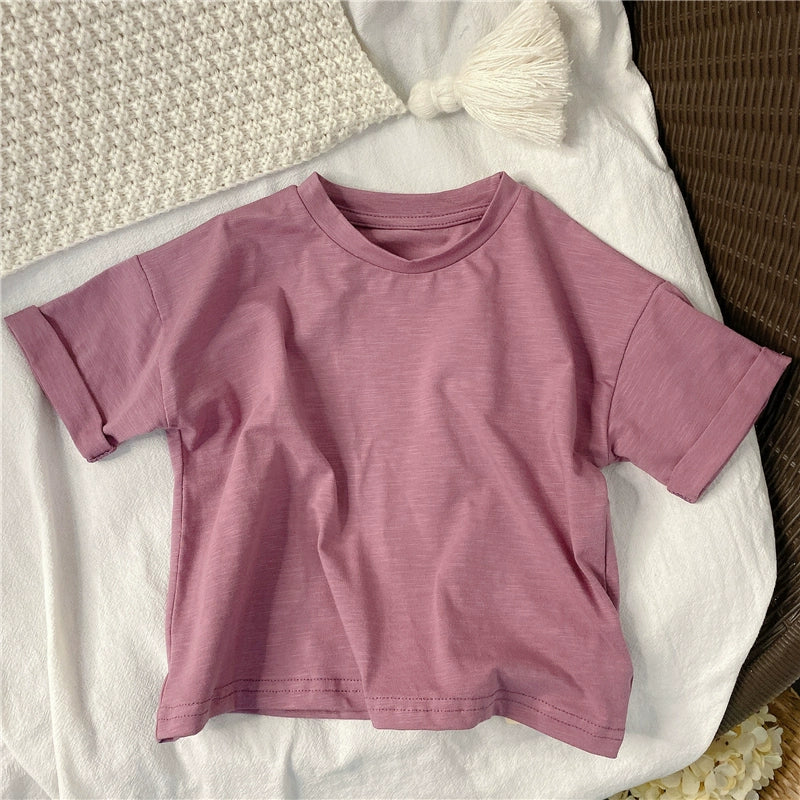 Nico Children's Fashionable Solid Color Tees