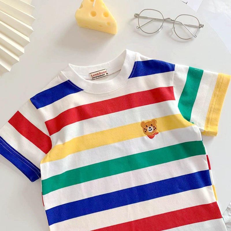 Anthony Color Stripes Short Sleeve Tees
