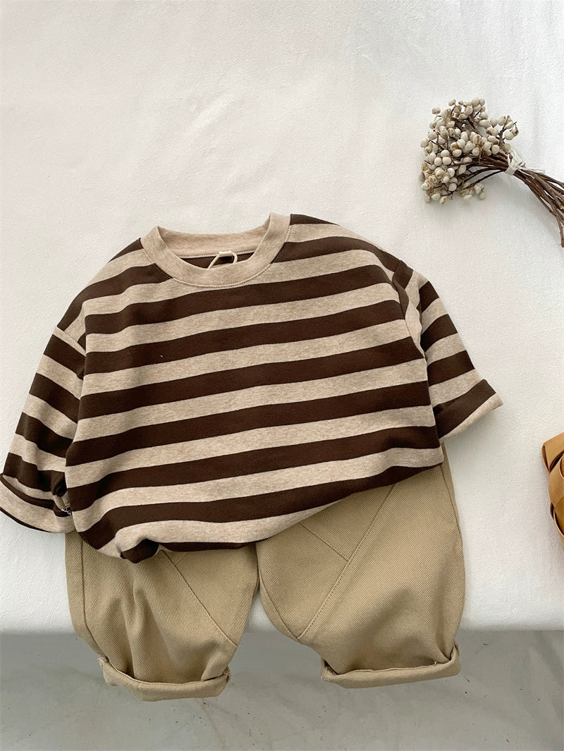 Faride Vintage Stripe Cotton K-style Sweater - GuGuTon baby store - Baby Fashion - Toddlers Outfits - Babies Outfits - Toddler Clothes - Kids Clothing - Newborn Clothes - Newborn Wear - Kids Wear - Trending Clothes - Trending Outfits - Fall Fashion - Winter Fashion - Girls Clothes - Boys Clothes - Babies Wear - Kids Accessories - KidsWear - Summer Clothes - Summer Fashion - Summer Trend - Falls Sweaters - Tops - Bottom - Jeans - Blouse - Dresses - Newborn Dresses - Toys