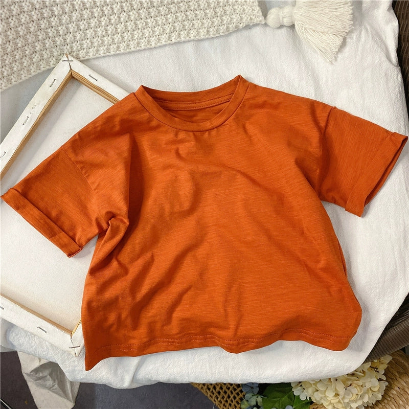 Nico Children's Fashionable Solid Color Tees