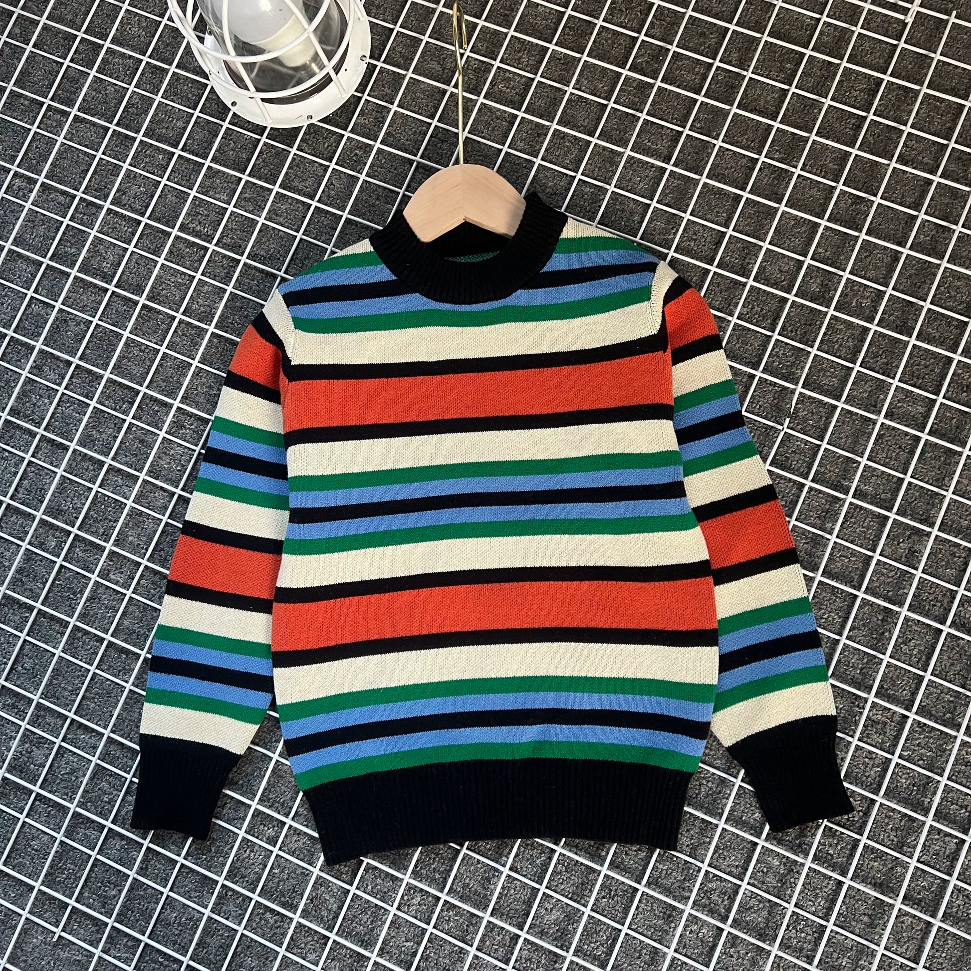 Jeison Children's Striped Cotton Sweater - GuGuTon baby store - Baby Fashion - Toddlers Outfits - Babies Outfits - Toddler Clothes - Kids Clothing - Newborn Clothes - Newborn Wear - Kids Wear - Trending Clothes - Trending Outfits - Fall Fashion - Winter Fashion - Girls Clothes - Boys Clothes - Babies Wear - Kids Accessories - KidsWear - Summer Clothes - Summer Fashion - Summer Trend - Falls Sweaters - Tops - Bottom - Jeans - Blouse - Dresses - Newborn Dresses - Toys