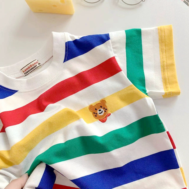 Anthony Color Stripes Short Sleeve Tees