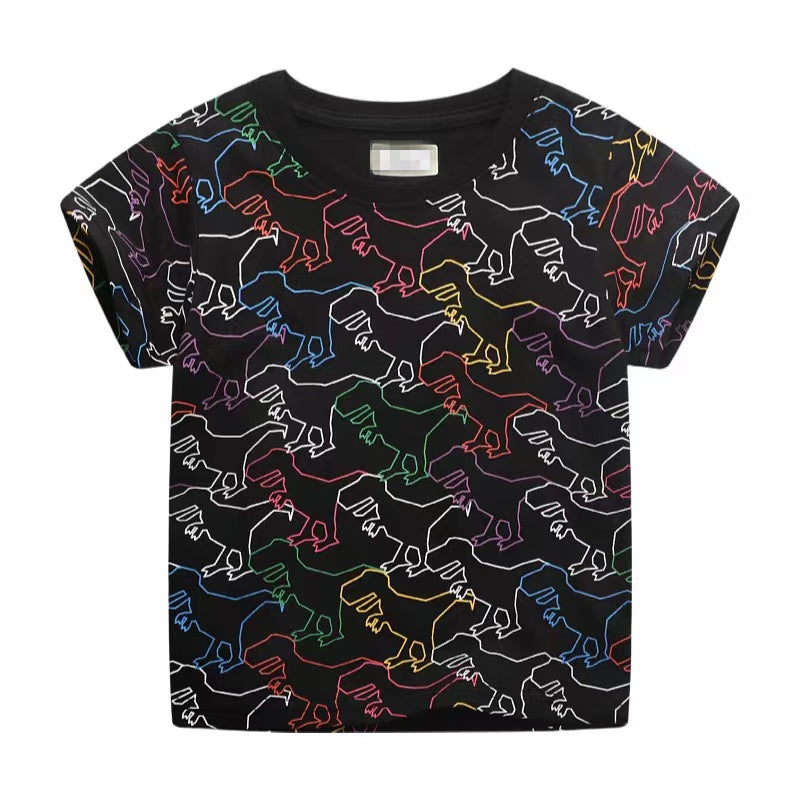 Diego round Neck Short-Sleeved T-shirt - GuGuTon baby store - Baby Fashion - Toddlers Outfits - Babies Outfits - Toddler Clothes - Kids Clothing - Newborn Clothes - Newborn Wear - Kids Wear - Trending Clothes - Trending Outfits - Fall Fashion - Winter Fashion - Girls Clothes - Boys Clothes - Babies Wear - Kids Accessories - KidsWear - Summer Clothes - Summer Fashion - Summer Trend - Falls Sweaters - Tops - Bottom - Jeans - Blouse - Dresses - Newborn Dresses - Toys