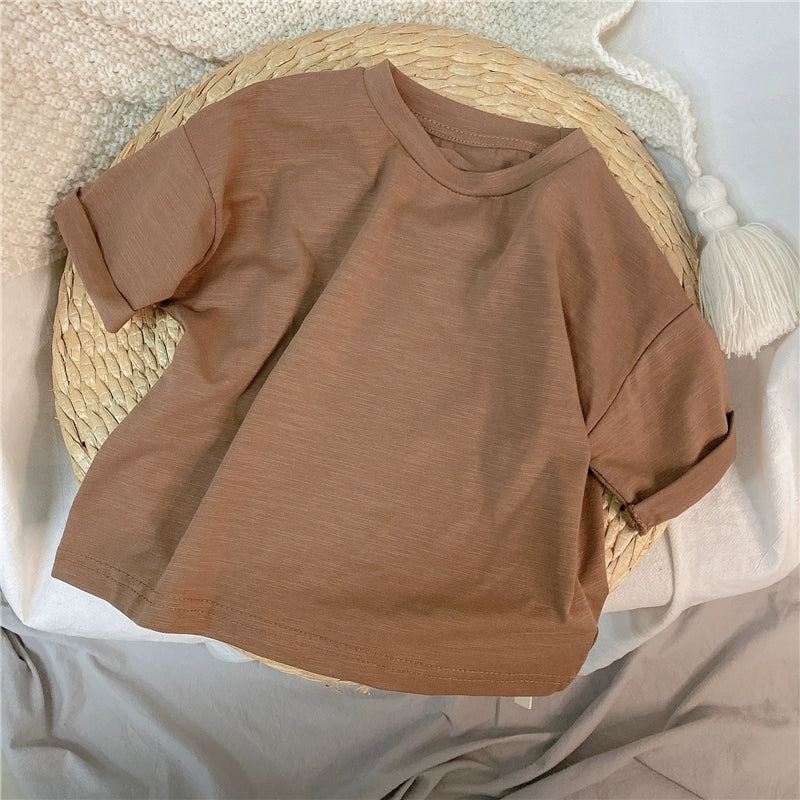 Nico Children's Fashionable Solid Color Tees