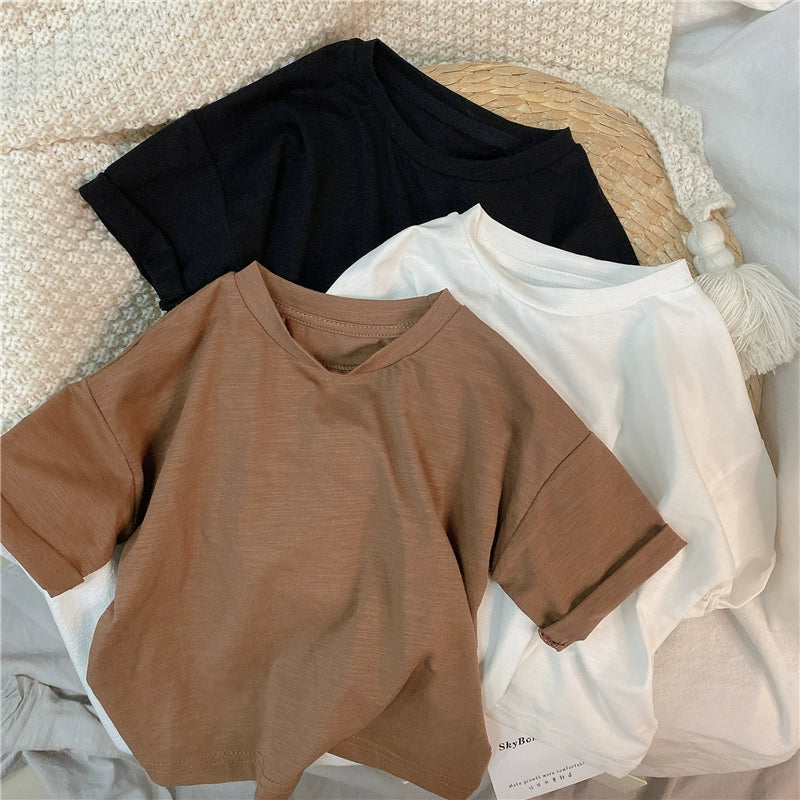 Nico Children's Fashionable Solid Color Tees