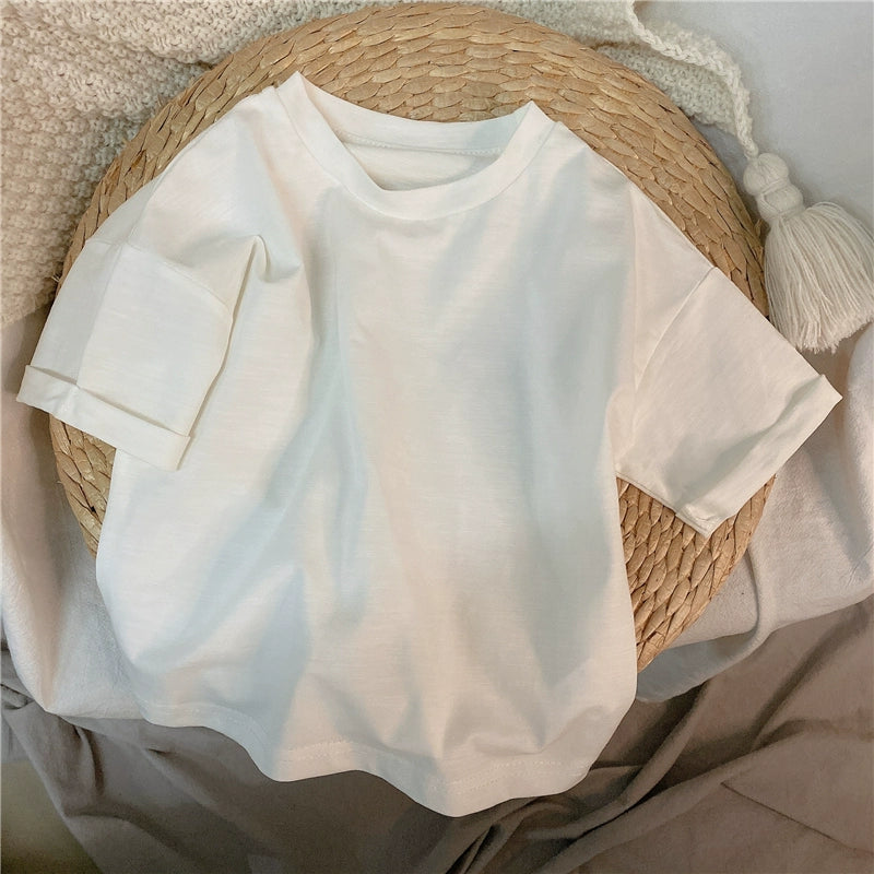 Nico Children's Fashionable Solid Color Tees
