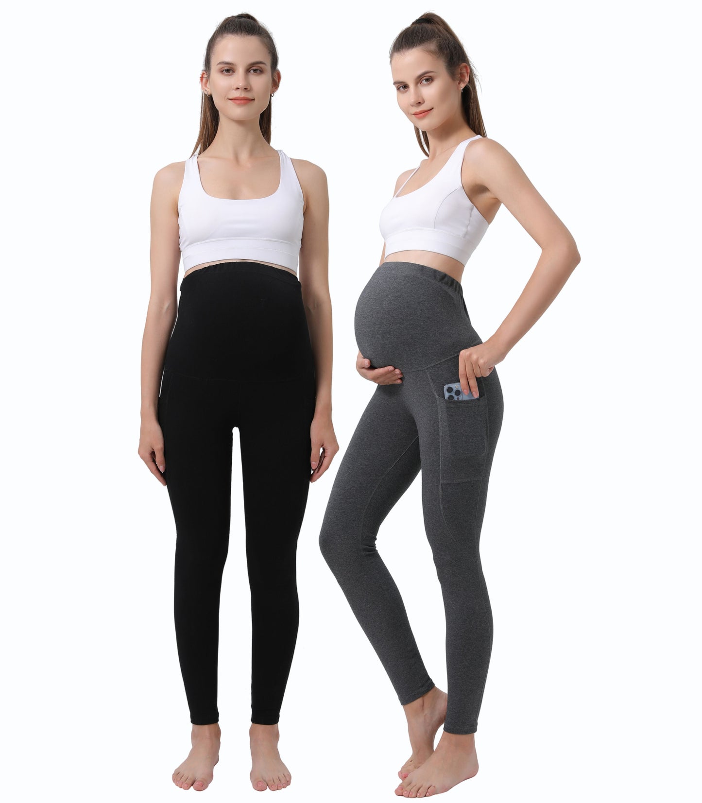 Allerie Pregnancy Yoga Pants with Pockets (2 Pack)