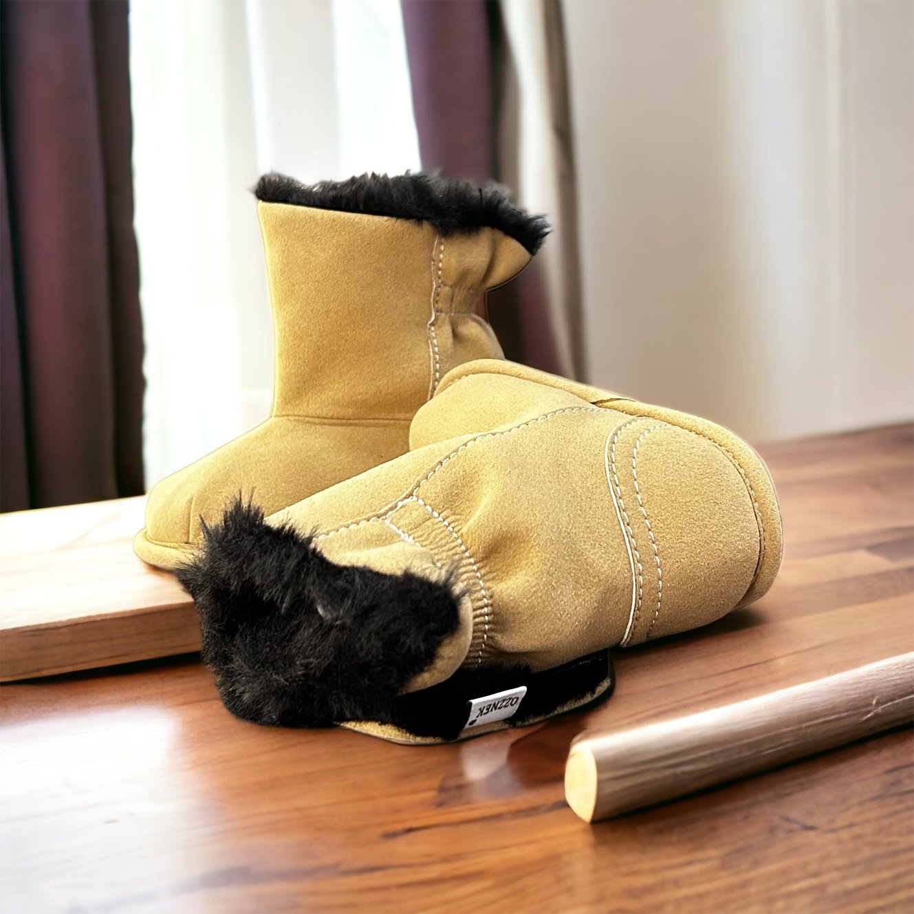 Taupe Boot Top with Black Faux-Fur Lining - GuGuTon baby store - Baby Fashion - Toddlers Outfits - Babies Outfits - Toddler Clothes - Kids Clothing - Newborn Clothes - Newborn Wear - Kids Wear - Trending Clothes - Trending Outfits - Fall Fashion - Winter Fashion - Girls Clothes - Boys Clothes - Babies Wear - Kids Accessories - KidsWear - Summer Clothes - Summer Fashion - Summer Trend - Falls Sweaters - Tops - Bottom - Jeans - Blouse - Dresses - Newborn Dresses - Toys