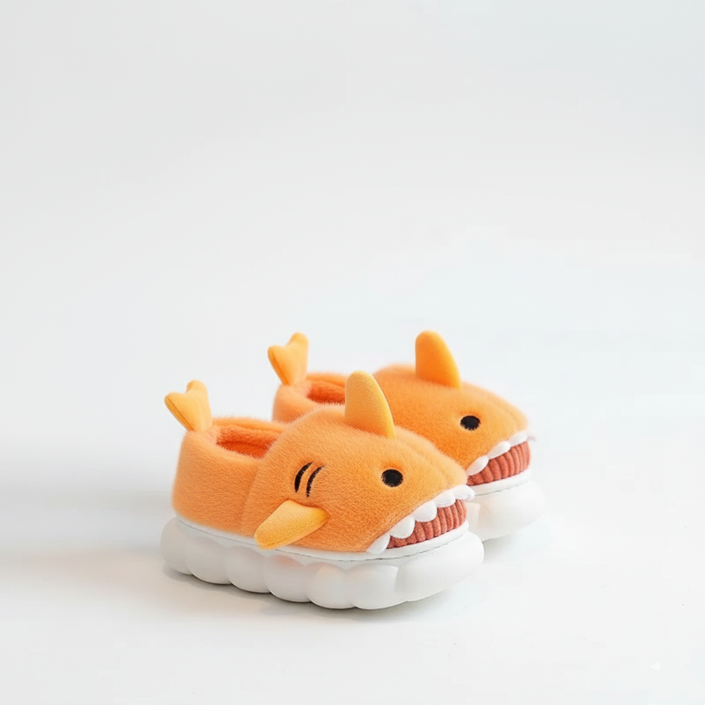 Carolin Plush Shark Slippers Warm and Non-Slip Ages 3-14