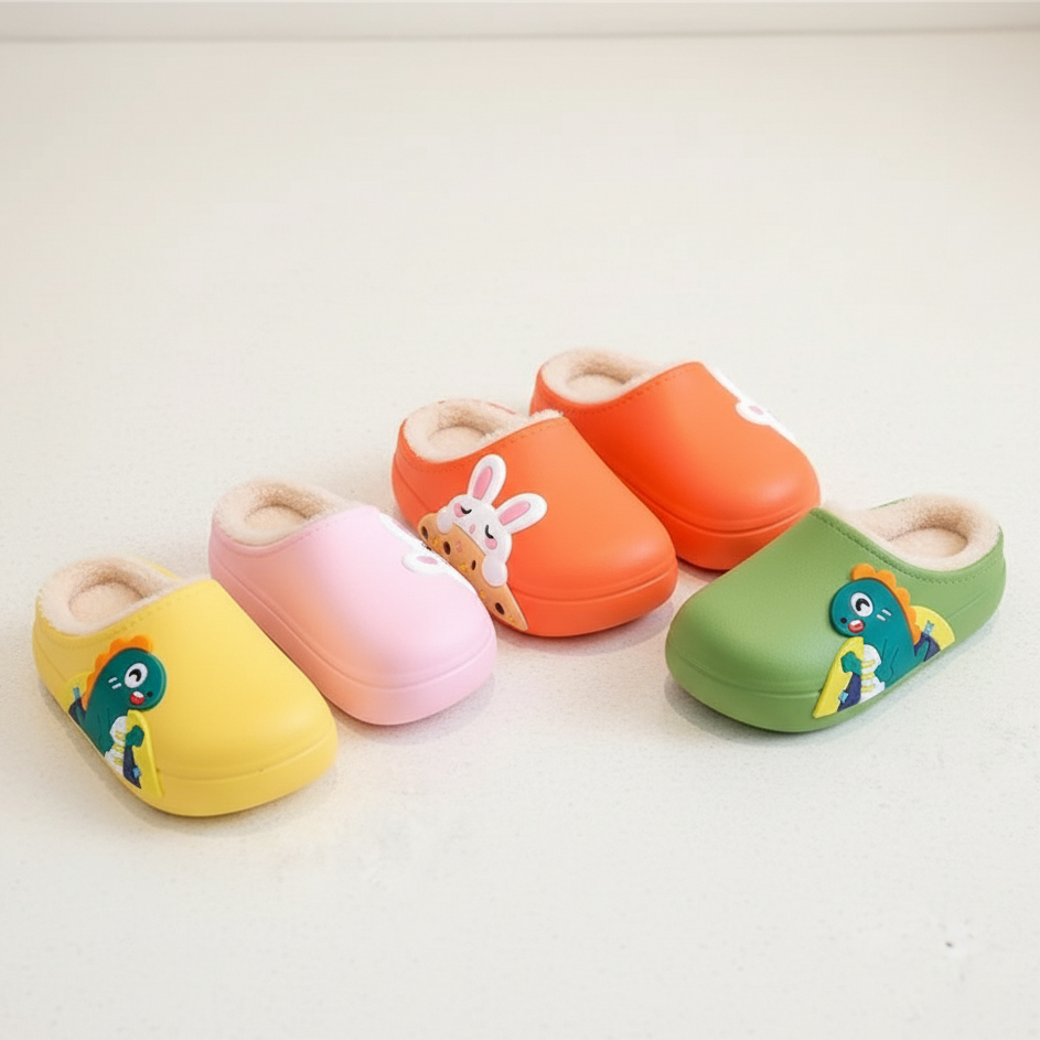 Plush Warm Waterproof Slippers Ages 2 to Adults