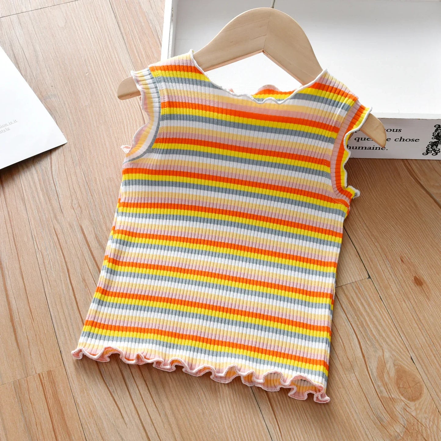 Rosaura Baby Rainbow Striped Casual Tops