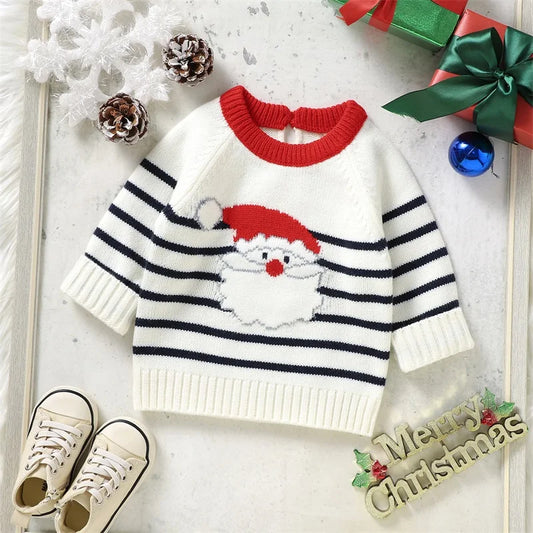 Leo Cute Baby Reindeer Knit Sweater