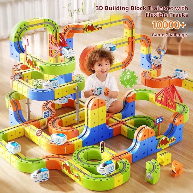 Amazing Track Cube Electric Magnetic Building Block Train Set