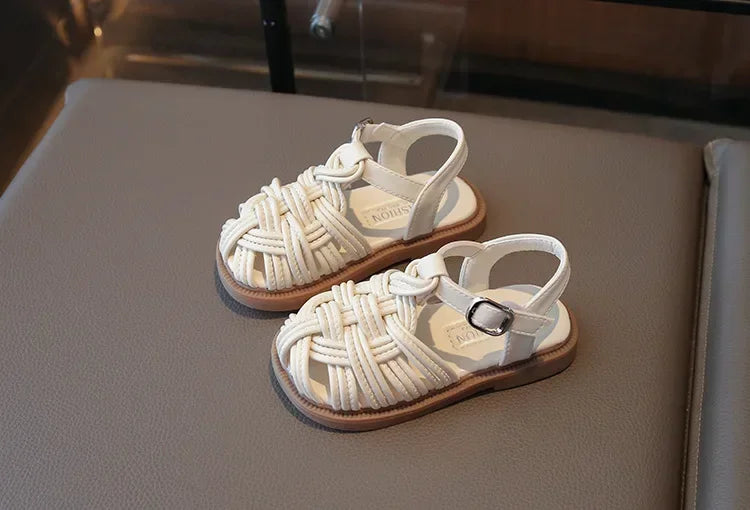 New Sandals Summer Children's Woven Casual Baby Shoes Girls
