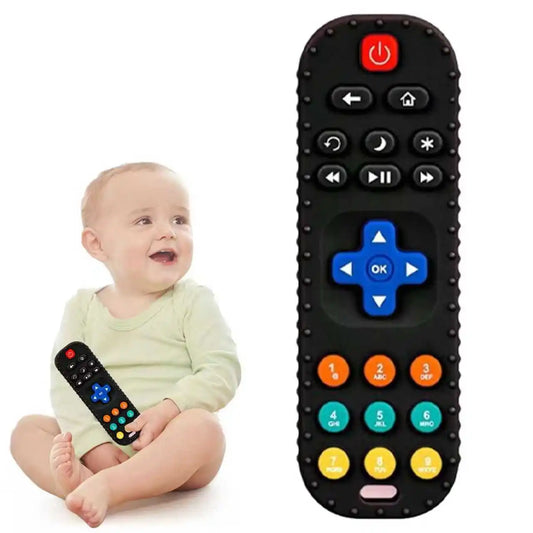 Teething Toys for 0-12 Month Babies - Baby TV Remote Control Shaped Toy