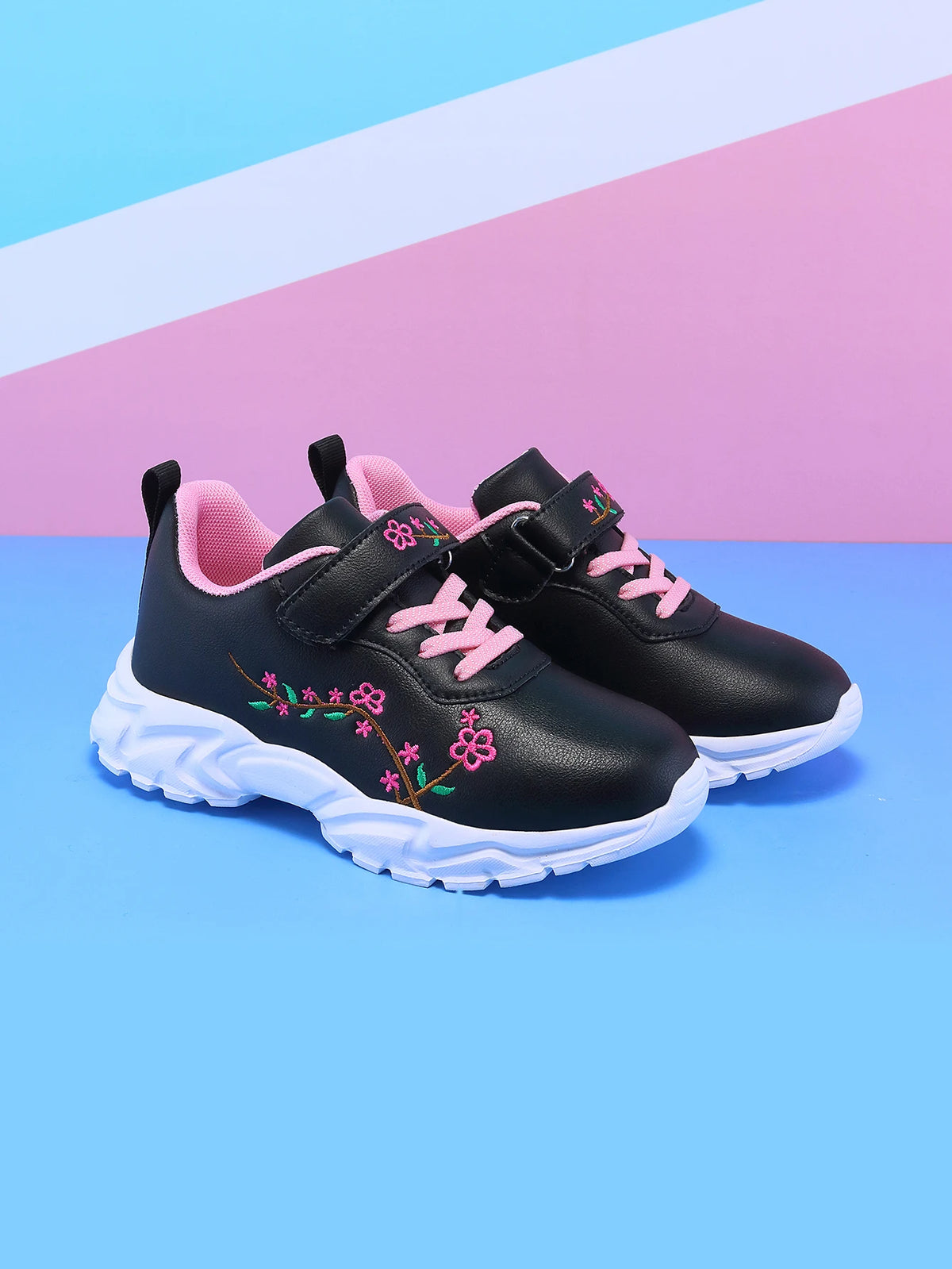 Girls' Fashionable Casual Sports Shoes, Children's Lightweight and Comfortable Running Shoes