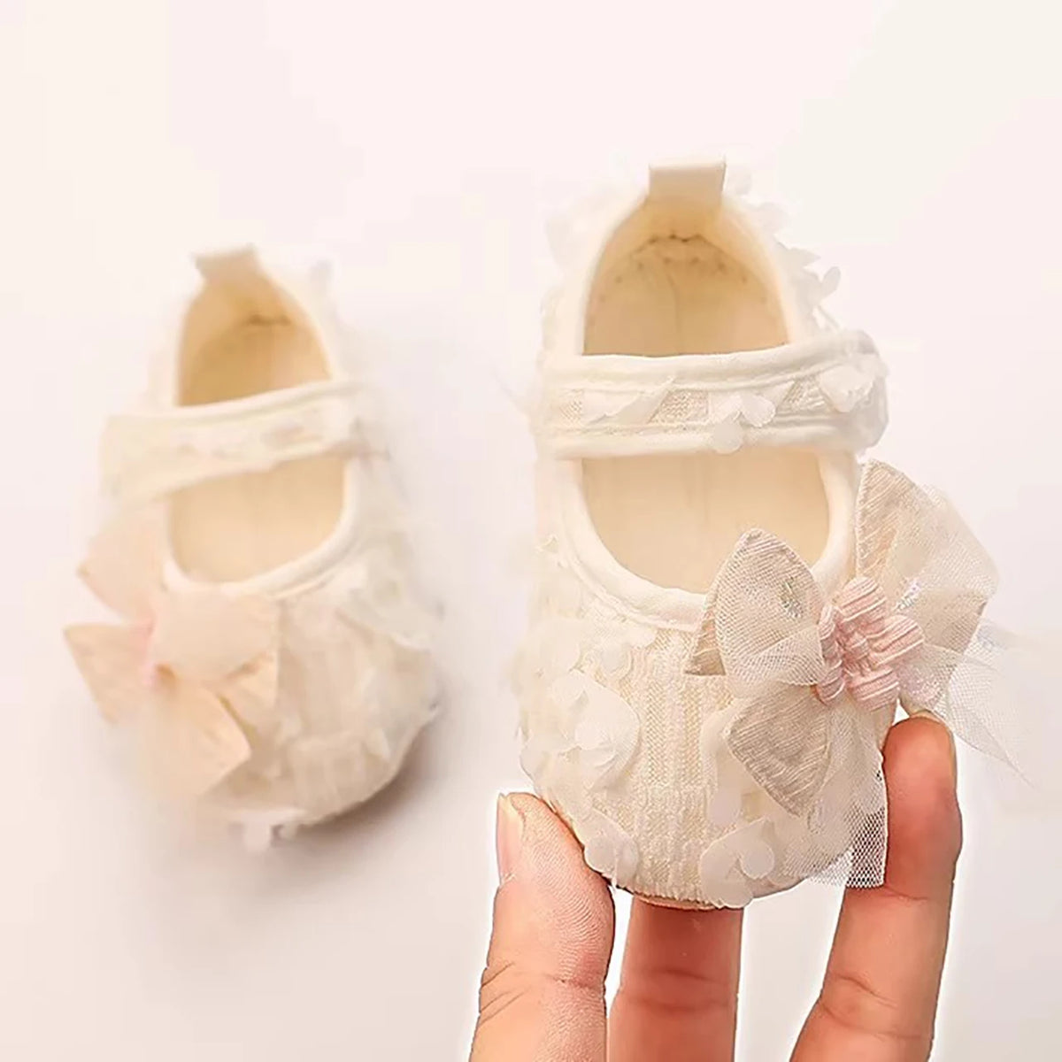 Princess Baby Shoes Petal-Pattern First Walking Shoe Spring Summer Soft-soled Cloth Shoes 0-2Year Kids Girl Non-Slip Indoor Sock