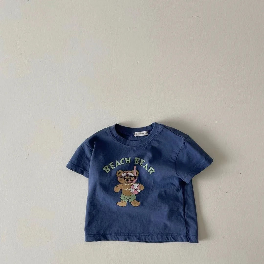 Lucas Short Sleeve Infant Bear Cotton Casual T Shirt - GuGuTon baby store - Baby Fashion - Toddlers Outfits - Babies Outfits - Toddler Clothes - Kids Clothing - Newborn Clothes - Newborn Wear - Kids Wear - Trending Clothes - Trending Outfits - Fall Fashion - Winter Fashion - Girls Clothes - Boys Clothes - Babies Wear - Kids Accessories - KidsWear - Summer Clothes - Summer Fashion - Summer Trend - Falls Sweaters - Tops - Bottom - Jeans - Blouse - Dresses - Newborn Dresses - Toys