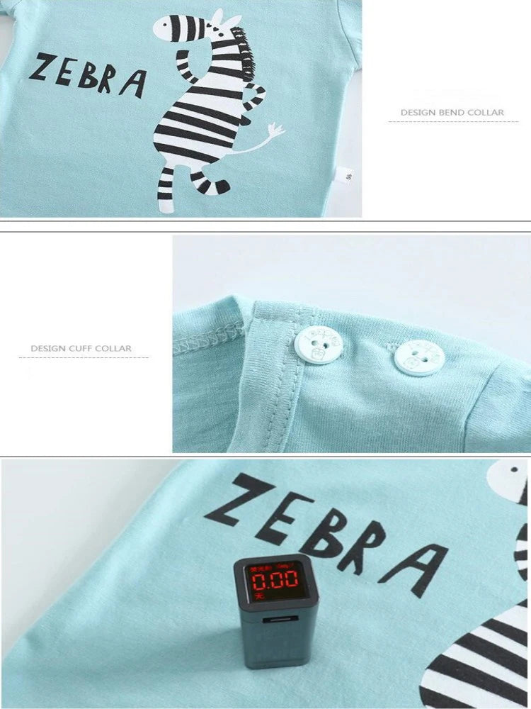 Cotton Tees and Shorts Set for Boys - Cartoon Design
