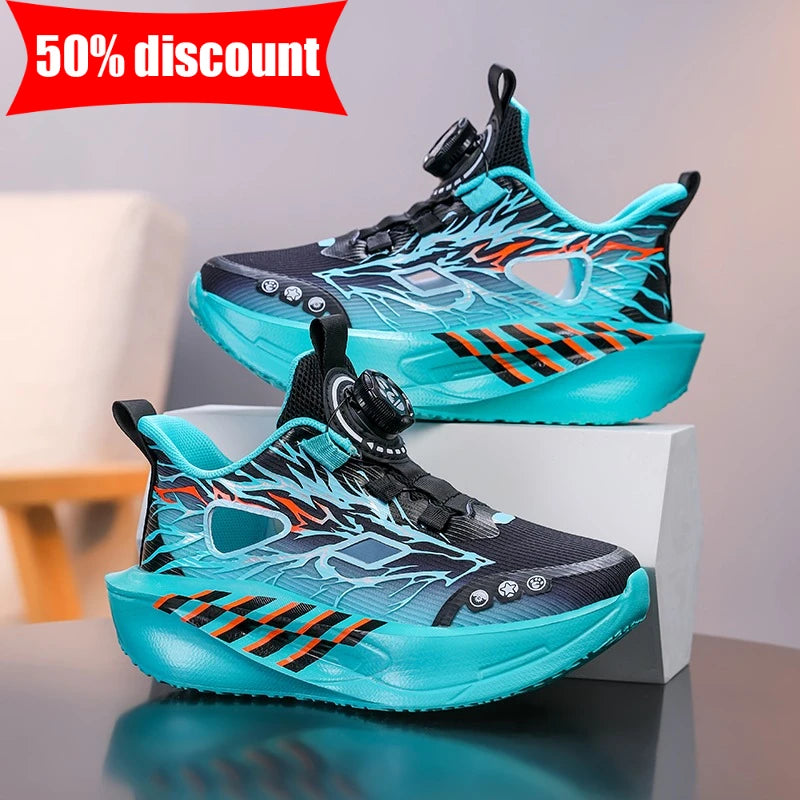 Children Sport Shoes Boys Girls Summer Hollow Fashion Leisure Lightweight Tennis Shoes Soft Bottom Rebound Outdoor Walking Shoes