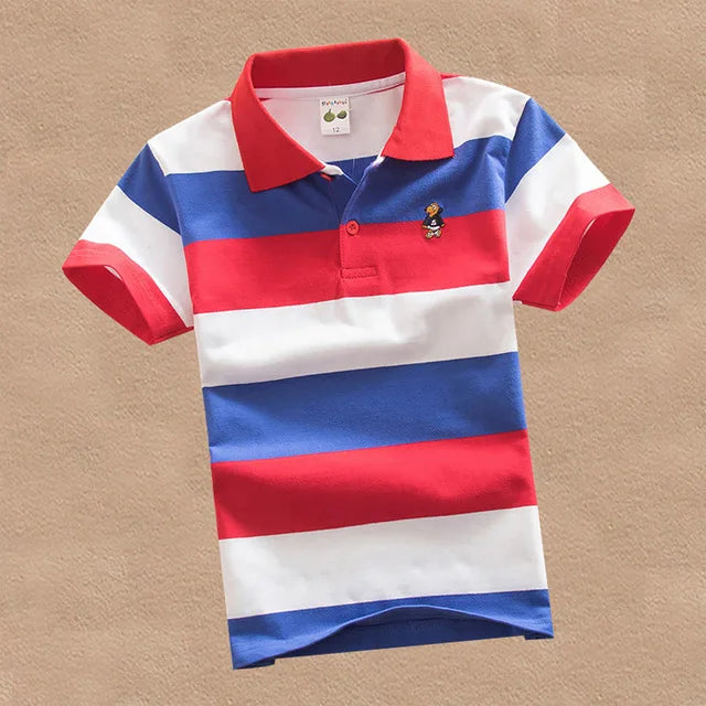 Maverik Turn-down Collar Stripes Tees