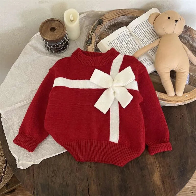 Raul Cotton Bow Infant Toddler Sweater