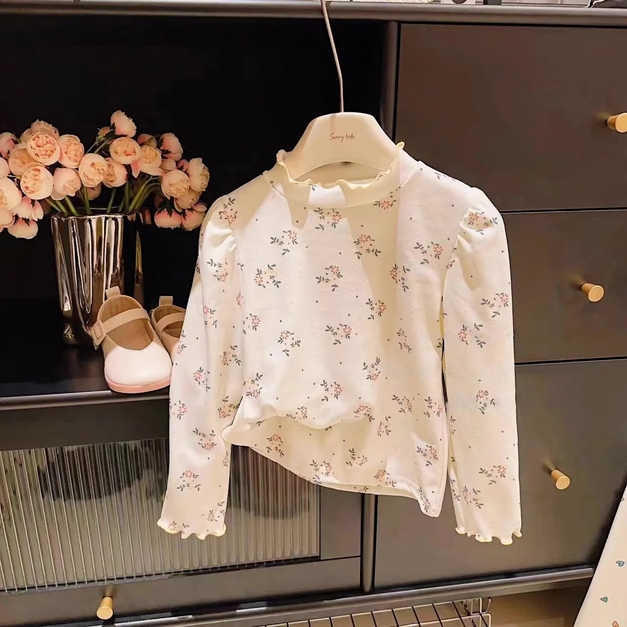 Tania Full Print Bottoming Spring Autumn Tops
