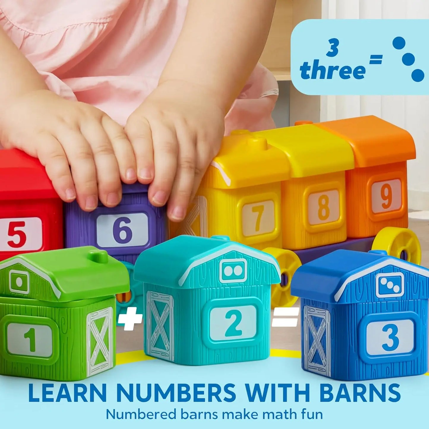 JOYFY Learning Farm Train Counting Matching & Sorting Montessori