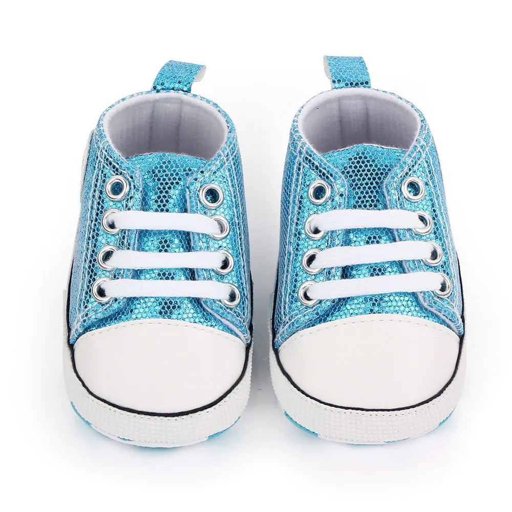 Baby Step Shoes Baby's First Pair of Toddler Shoes Baby Canvas Shoes Breathable Non-slip Boys and Girls Lace-up Fashion Shoes