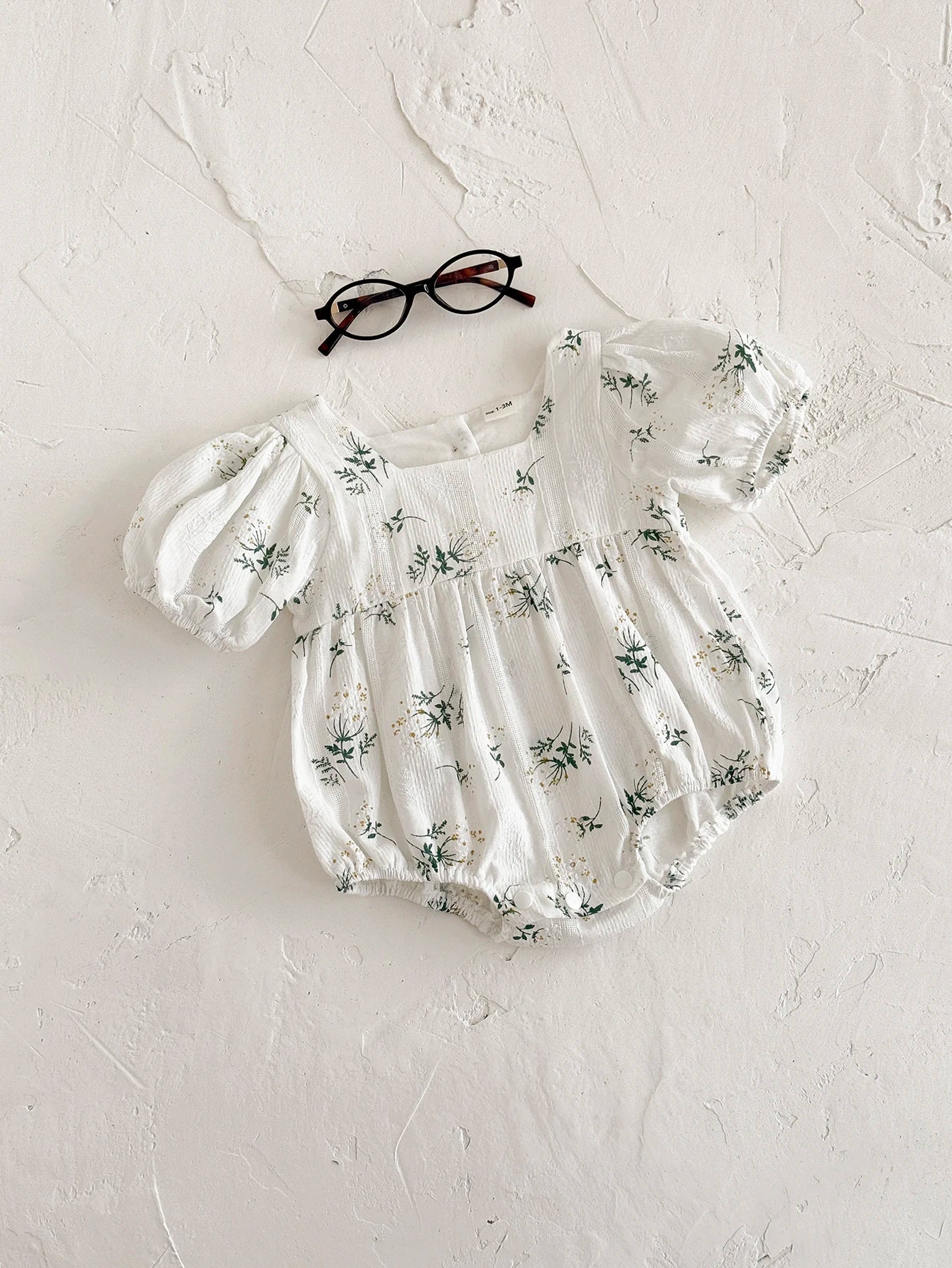 Puff Sleeve Garden Romper