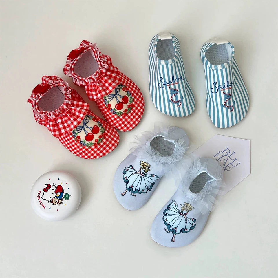 New Baby Boy Girl Beach Shoes KS Children Print Water Sports Sneakers Swimming Aqua Barefoot Shoes Kids Indoor Outdoor Slippers