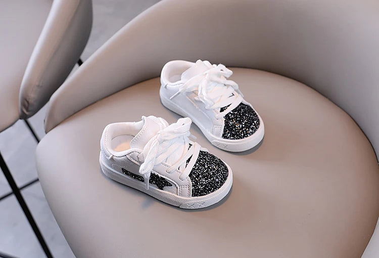 Girls' Shoes 2025 Spring New  Casual Versatile Little Girls  Star sneakers Spring and Autumn Children's Sports Shoes
