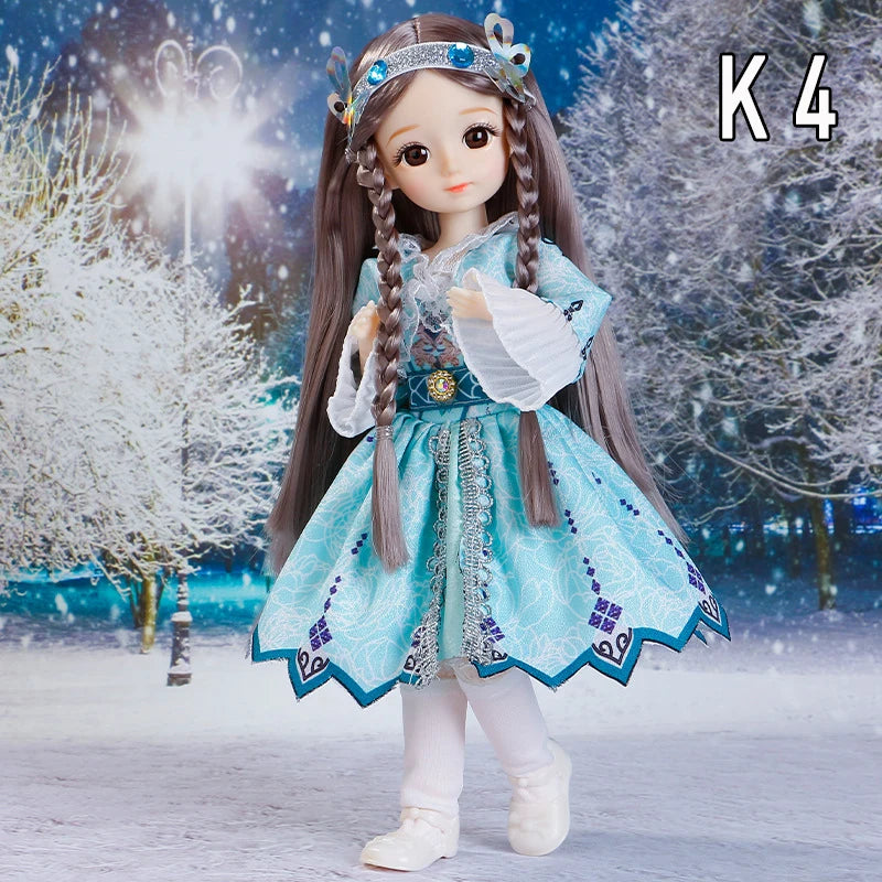 Fashion Cute 1/6 BJD Doll Full Set 30cm Princess Doll Ball Jointed Doll Girl Toy Gift Dolls for Girls Toys for Girls