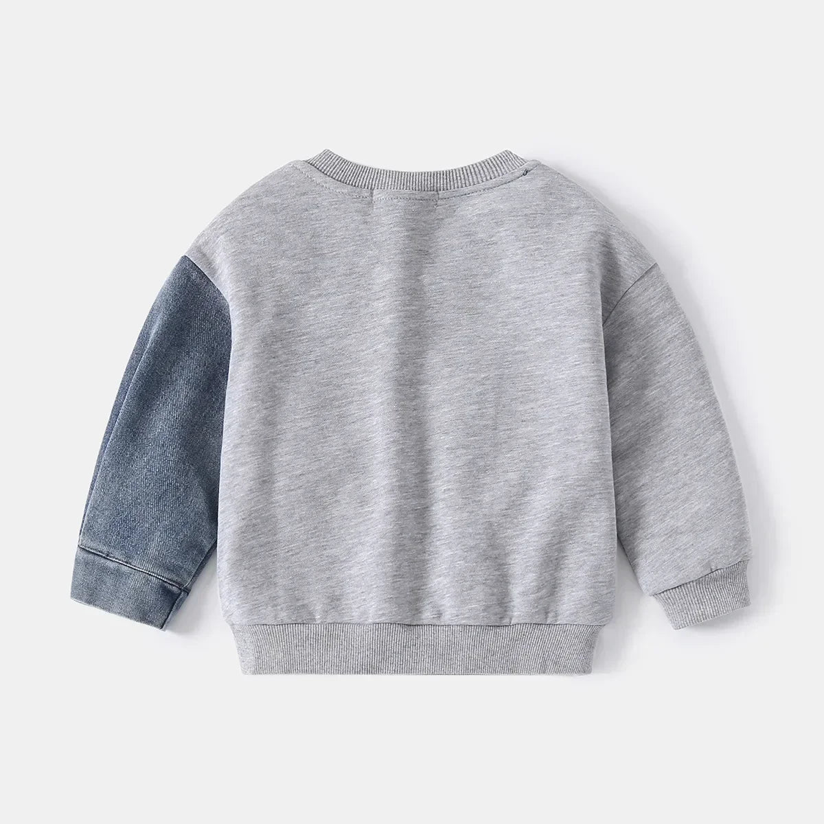 Sael Denim Stitching Sleeved Loose Sweater