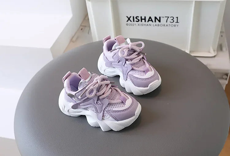 2024 Children's Sneakers Boy Spring Autumn Kids School Basketball Shoes Fashion Girls Causal Walking Shoes Breathable Non-slip