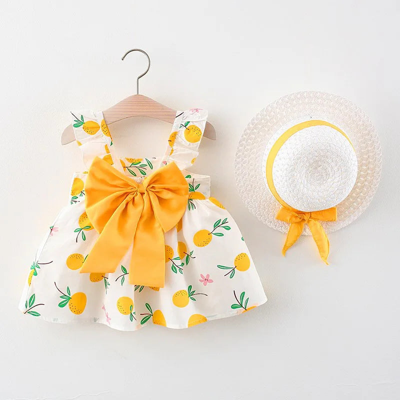 Baby Girl Dress Summer Princess Sundress Cotton Newborn Toddler Outfit