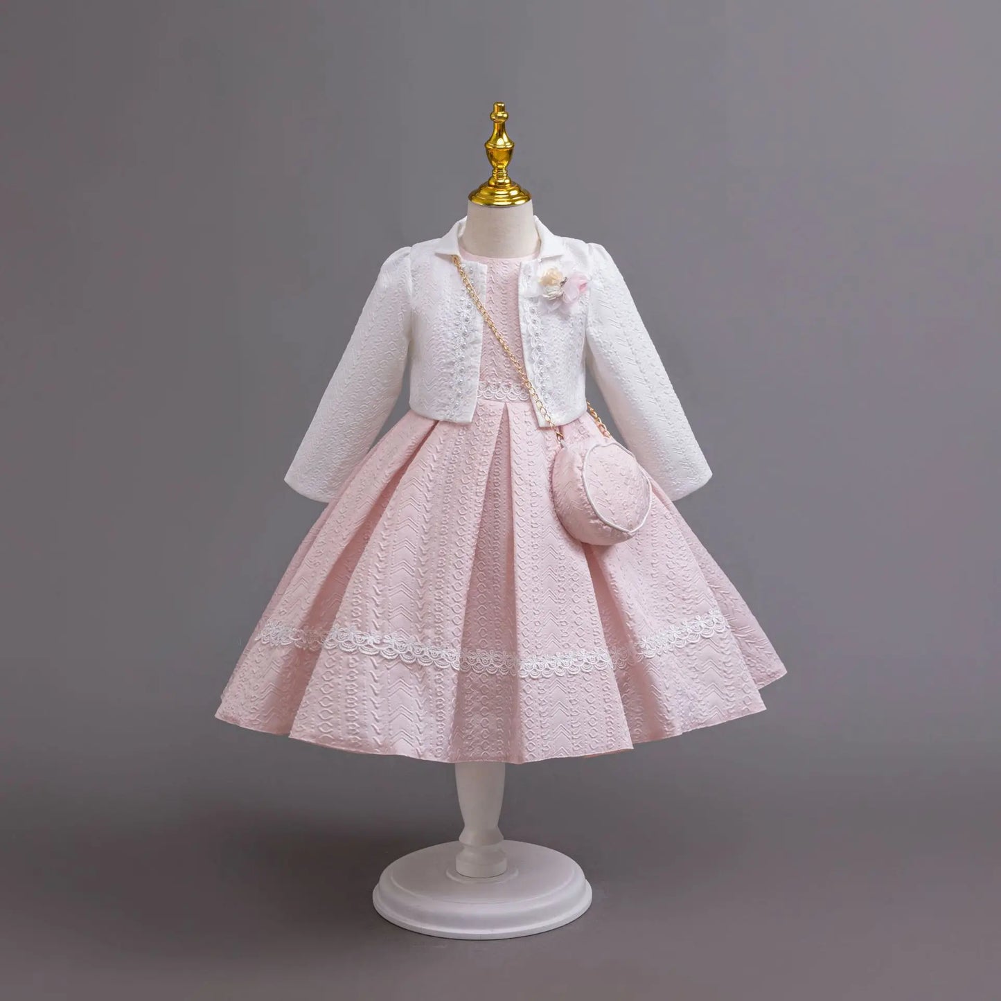 3PCS Elegant Dress For Girl Birthday Party Princess Dress