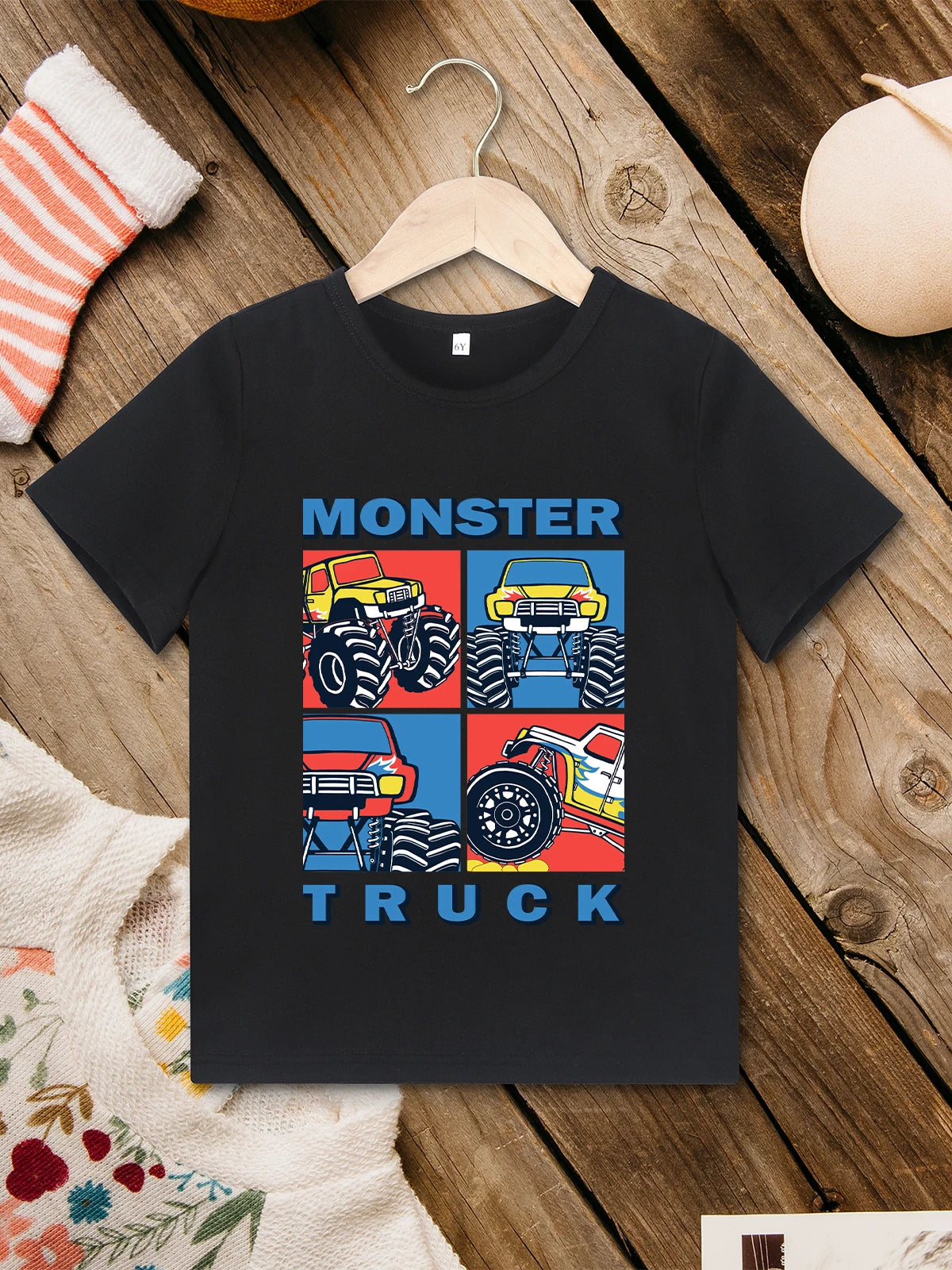 Carlos Monster Truck Trend Cool Boy T-shirt - GuGuTon baby store - Baby Fashion - Toddlers Outfits - Babies Outfits - Toddler Clothes - Kids Clothing - Newborn Clothes - Newborn Wear - Kids Wear - Trending Clothes - Trending Outfits - Fall Fashion - Winter Fashion - Girls Clothes - Boys Clothes - Babies Wear - Kids Accessories - KidsWear - Summer Clothes - Summer Fashion - Summer Trend - Falls Sweaters - Tops - Bottom - Jeans - Blouse - Dresses - Newborn Dresses - Toys
