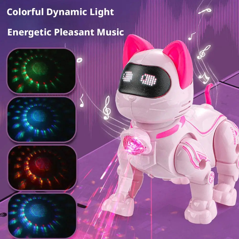 Smart Robot Cat Toy Programmable Intelligent Voice Control Stunt Cat