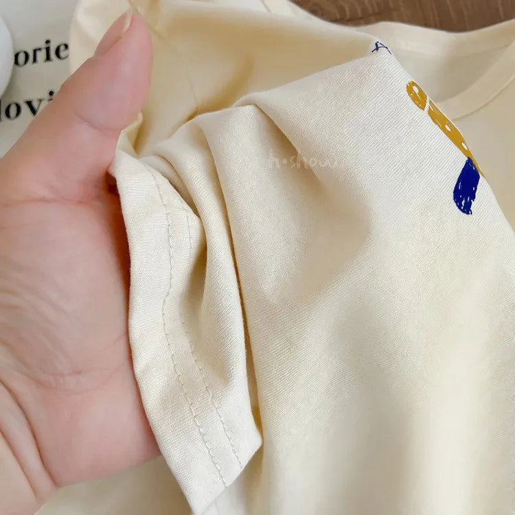 Antonella Baby Print Long Sleeve T-shirt Fashion Children Loose Kid Clothes - GuGuTon baby store - Baby Fashion - Toddlers Outfits - Babies Outfits - Toddler Clothes - Kids Clothing - Newborn Clothes - Newborn Wear - Kids Wear - Trending Clothes - Trending Outfits - Fall Fashion - Winter Fashion - Girls Clothes - Boys Clothes - Babies Wear - Kids Accessories - KidsWear - Summer Clothes - Summer Fashion - Summer Trend - Falls Sweaters - Tops - Bottom - Jeans - Blouse - Dresses - Newborn Dresses - Toys