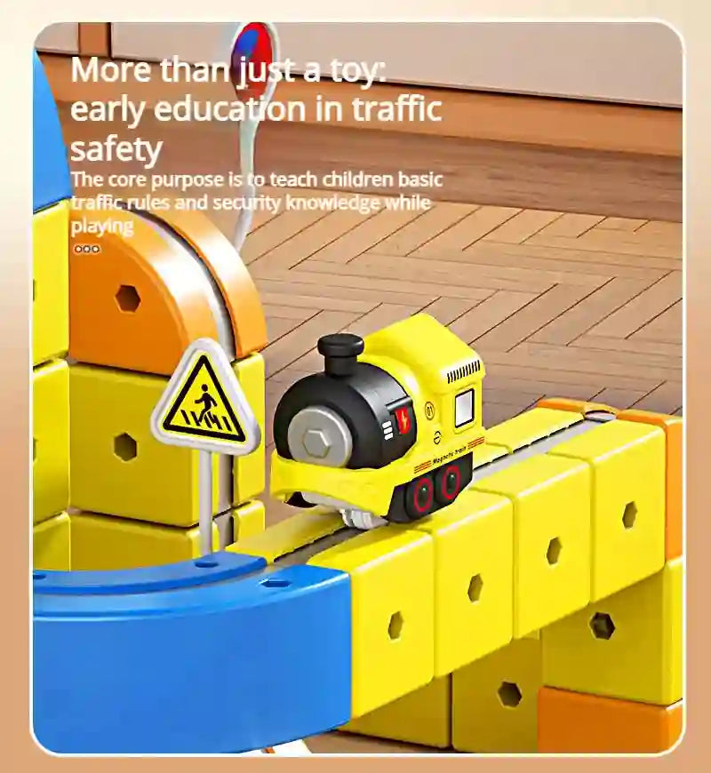 DIY Electric Magnetic Track Set With High-Speed Rail Vehicles (1-100+pieces)