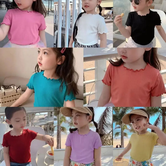 Adriana Summer Kids Tees Baby Color Children's Clothing Style