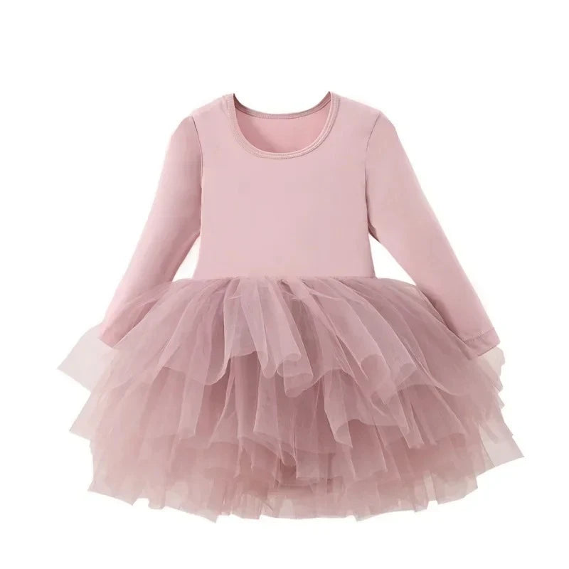 Baby Girl Princess Tutu Dress Long Sleeve Infant Toddler  Ballet Dress
