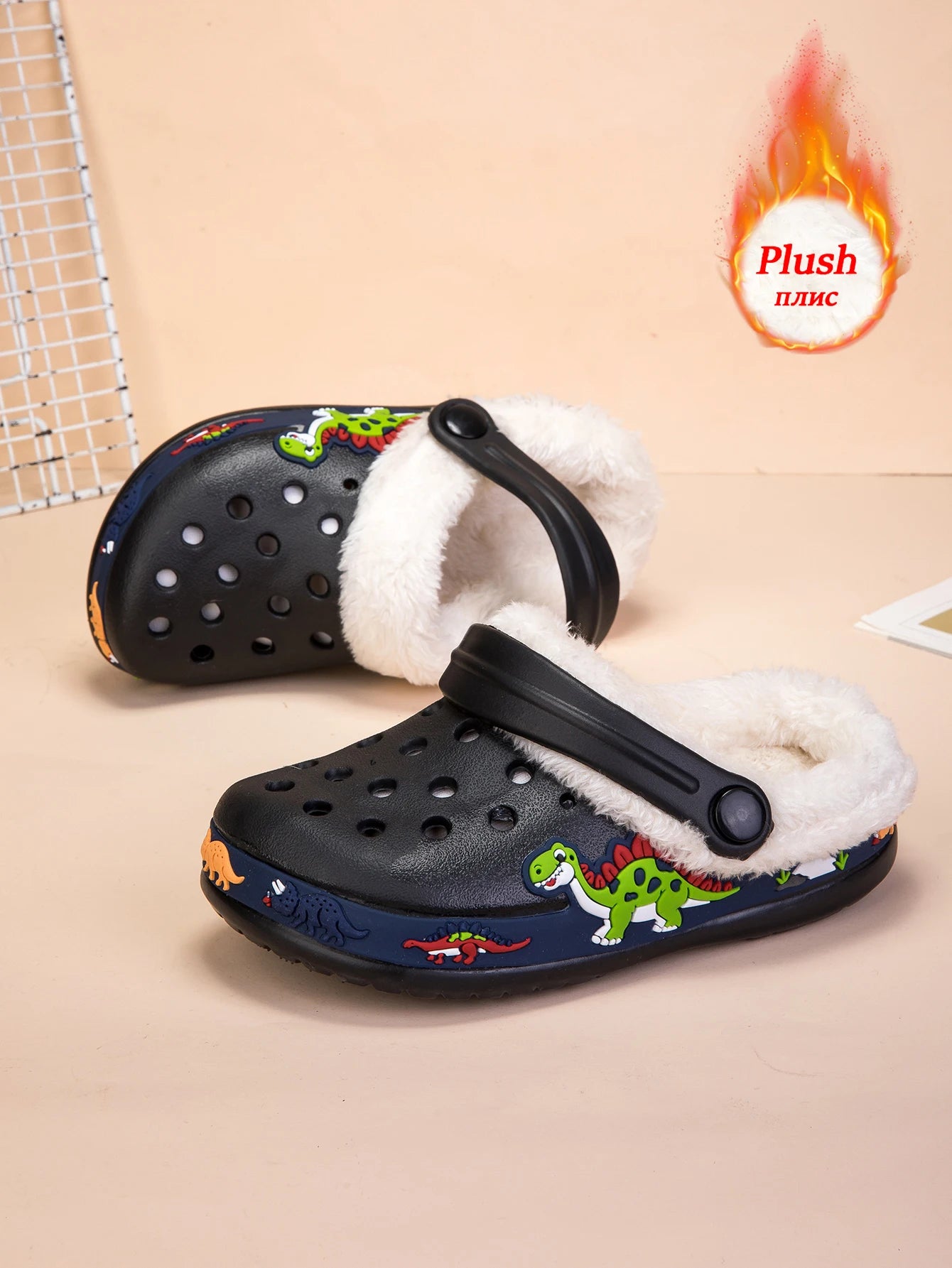 Winter Kids Sandals Fur Children's Slippers Baby Girls Shoes