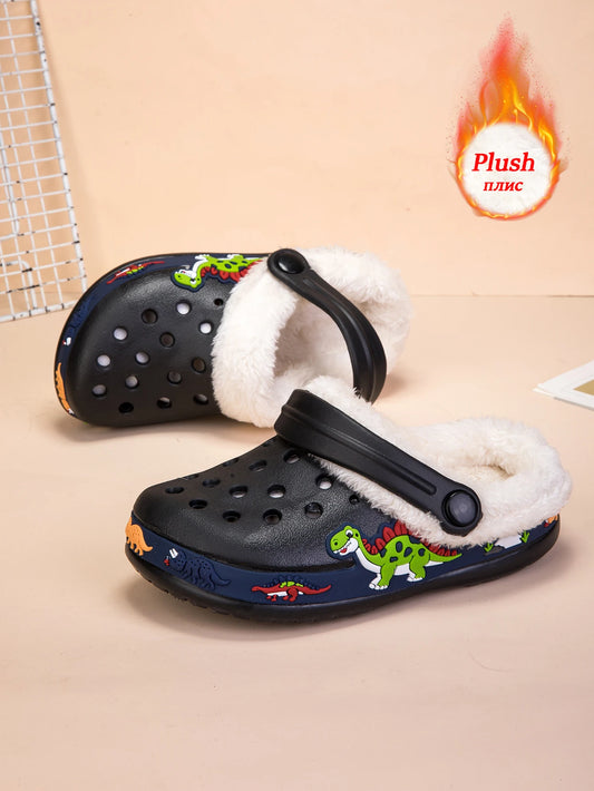 Winter Kids Sandals Fur Children's Slippers Baby Girls Shoes