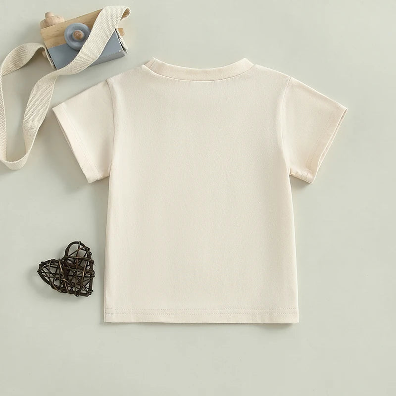 Amalia Cute Cartoon Short Sleeve Round Neck Tops